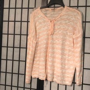 Pink & white striped long sleeve